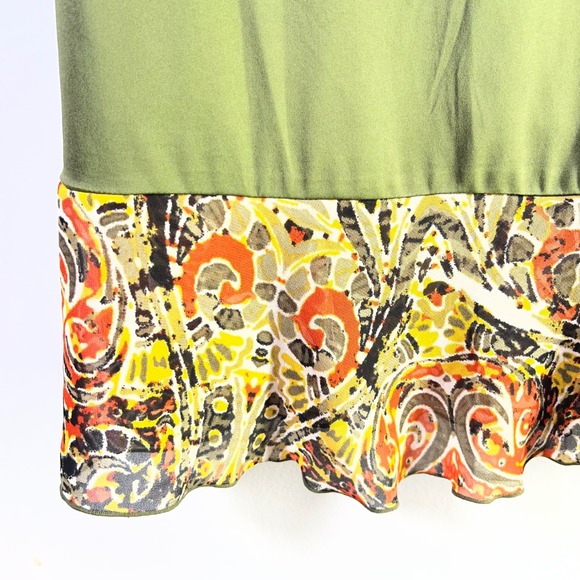 Cato Womens Sz XL Slip Dress Olive Green Spaghetti Strap Coquette Artsy Boho Y2K - Picture 11 of 11